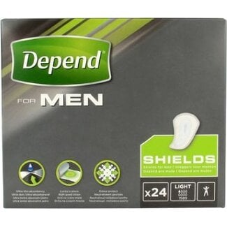 Depend Shields for men 24 Stuks