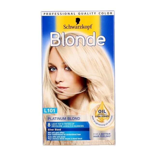 Blonde haarverf platinum blond L101 1 Set