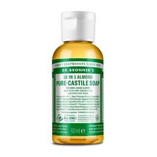 Dr Bronners Liquid soap amandel 60 Milliliter