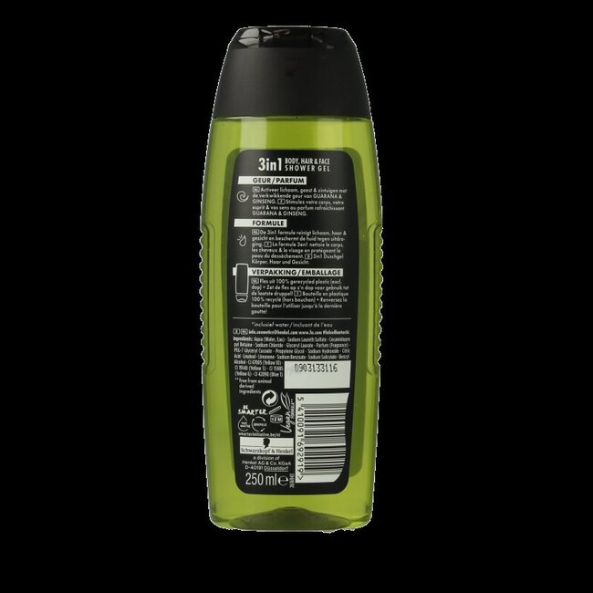 Gel douche FA Men Sport Energy Boost 250 ml