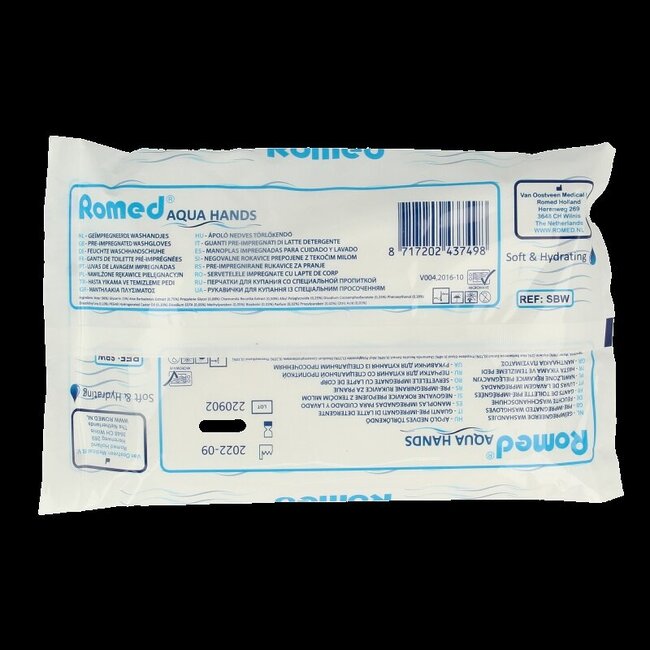 Romed Washandjes vochtig 8 Stuks