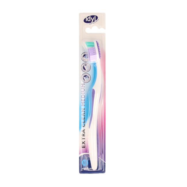 Tandenborstel extra clean medium 1 Stuks