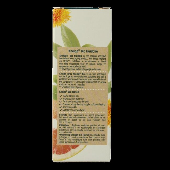 Kneipp Bio body oil huidolie grapefruit olijf saffloer 100 Milliliter