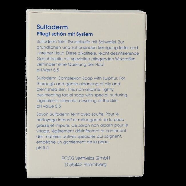 Pain dermatologique Sulfoderm S teint 100 g