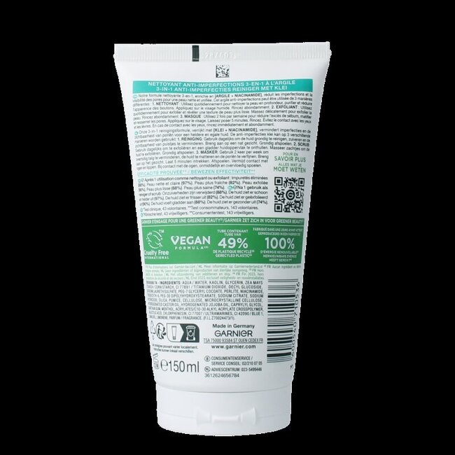 Garnier Skin Naturals Pure Active 3-en-1 150 ml