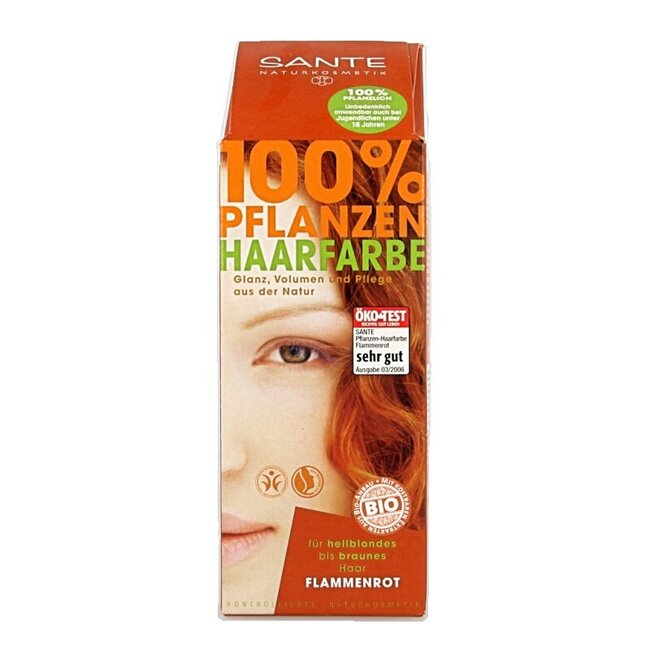Haarverf vlammend rood BDIH 100 Gram