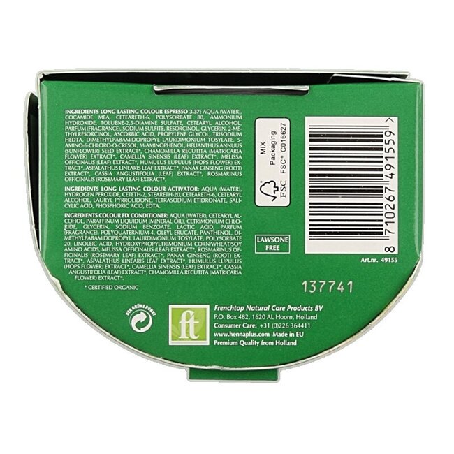 Henna Plus Long Lasting Colour 3.37 Espresso 100 ml