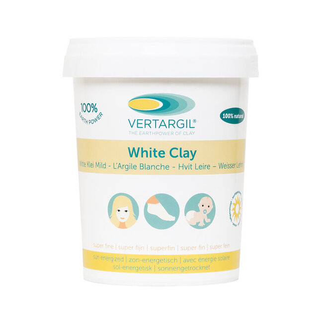 Witte leem/klei uitwendig 250 Gram