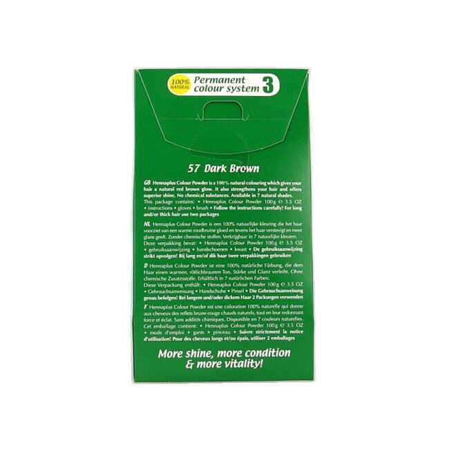 Henna Plus Colour powder 57 dark brown 100 Gram