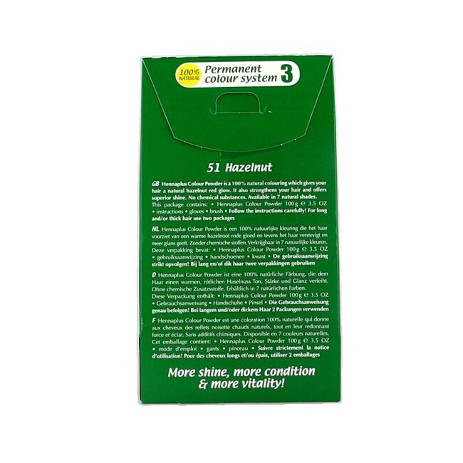 Henna Plus Colour Powder 51 Noisette 100 g