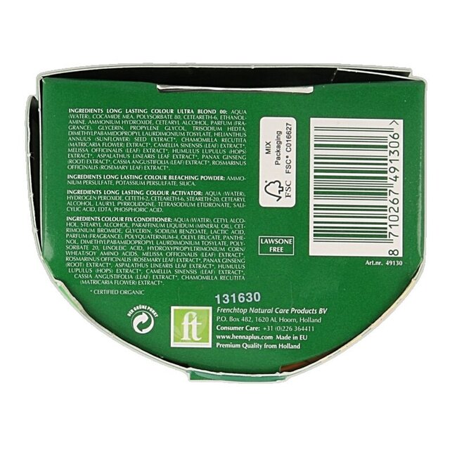 Henna Plus Long Lasting Colour 00 Blond Coupe Soleil 140 ml