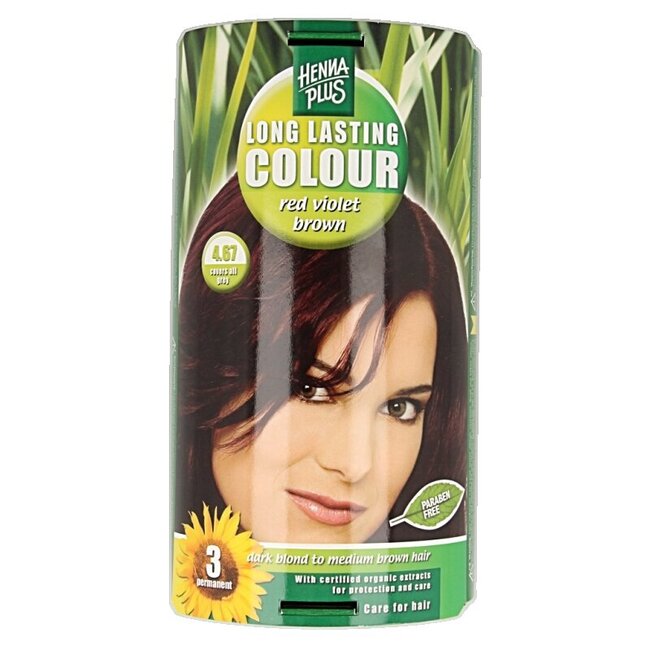 Long lasting colour 4.67 red violet brown 100 Milliliter