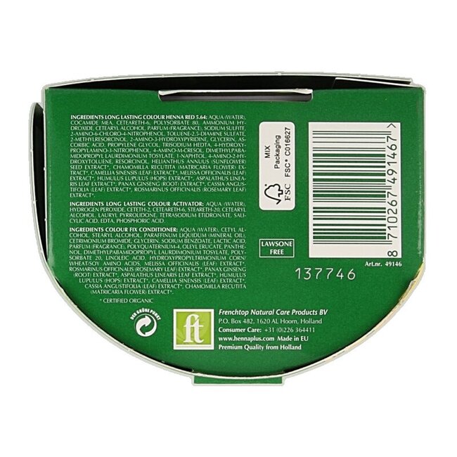 Henna Plus Long Lasting Colour 5.64 Rouge Henné 100 ml