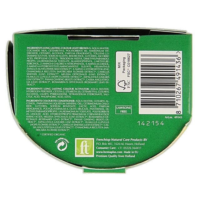 Henna Plus Long Lasting Colour 5 Châtain Clair 100 Millilitres