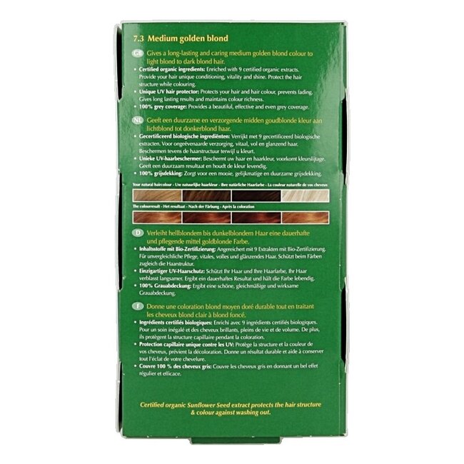 Henna Plus Long lasting colour 7.3 medium golden blond 100 Milliliter