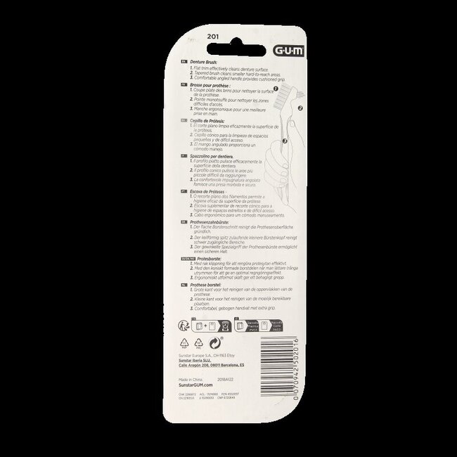 Brosse à prothèse GUM 1 pièce