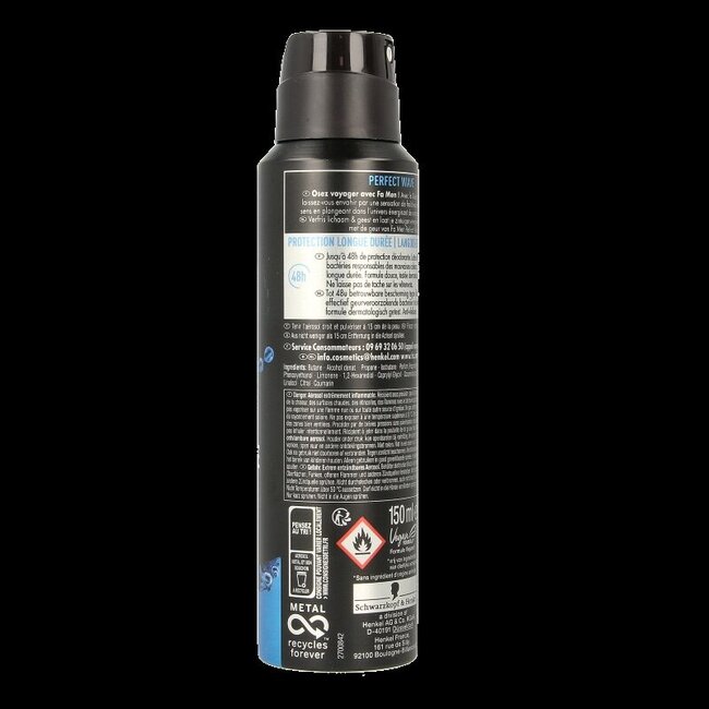 FA Deodorant spray  men perfect wave  150 Milliliter