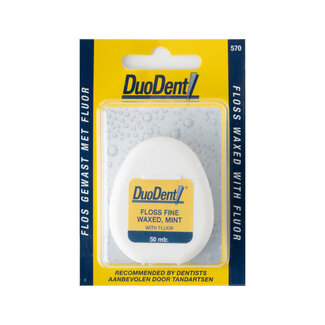 Duodent Floss fine waxed fluor 50 meter 1 Stuks