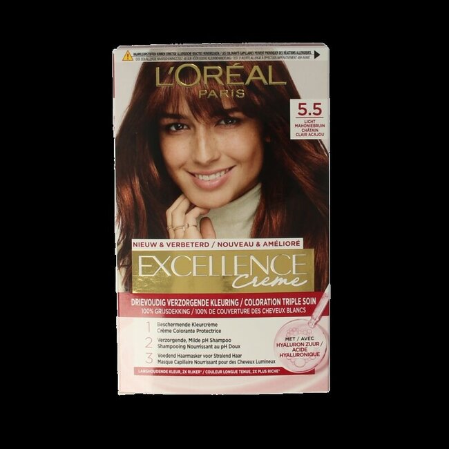 Excellence 5.5 licht mahoniebruin 1 Set