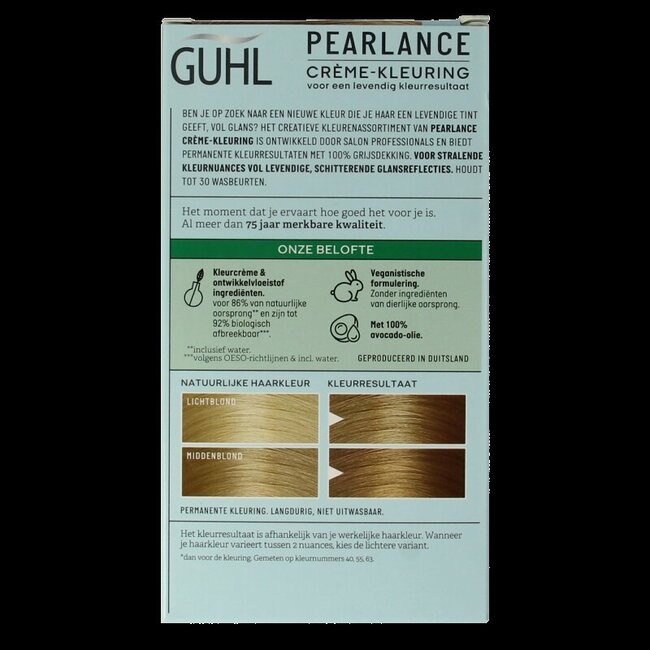 Guhl Pearlance coloration crème intensive 82 blond doré clair 1 lot