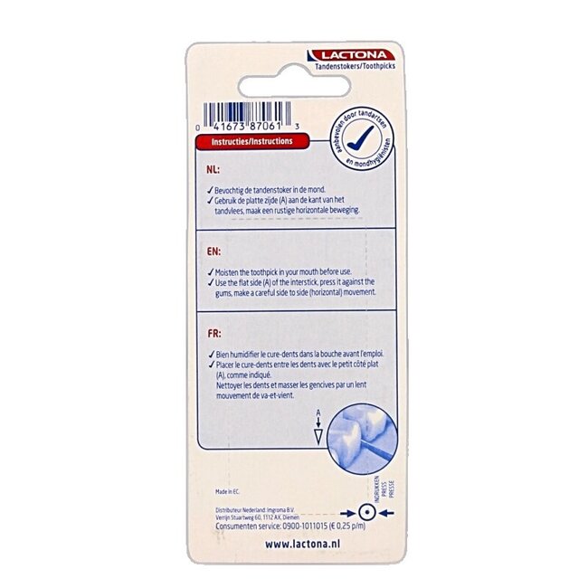 Lactona Tandenstokers intersticks 100 Stuks