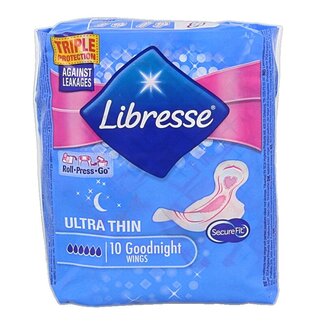 Libresse Libresse Ultra Thin Goodnight avec ailettes 10 pièces