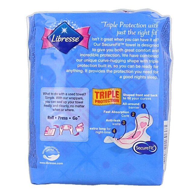 Libresse Ultra Thin Goodnight avec ailettes 10 pièces