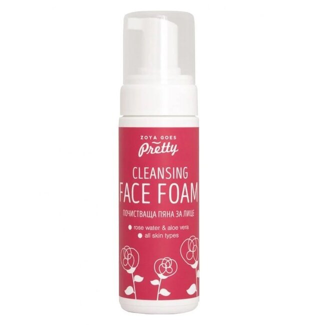 Cleansing face foam rose & aloe vera 150 Milliliter