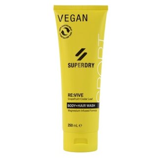 Superdry Sport RE:vive Body + hair wash 250 Milliliter