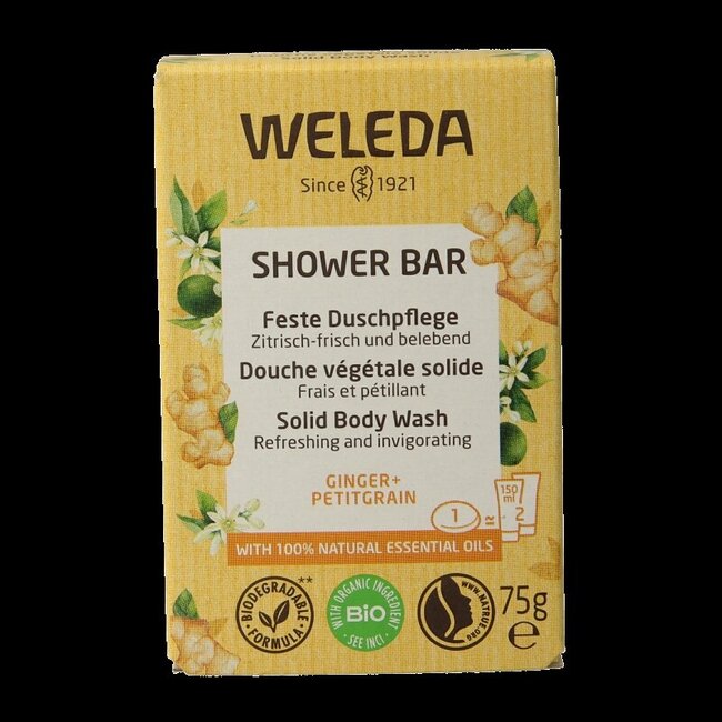 Shower bar ginger + petitgrain 75 Gram