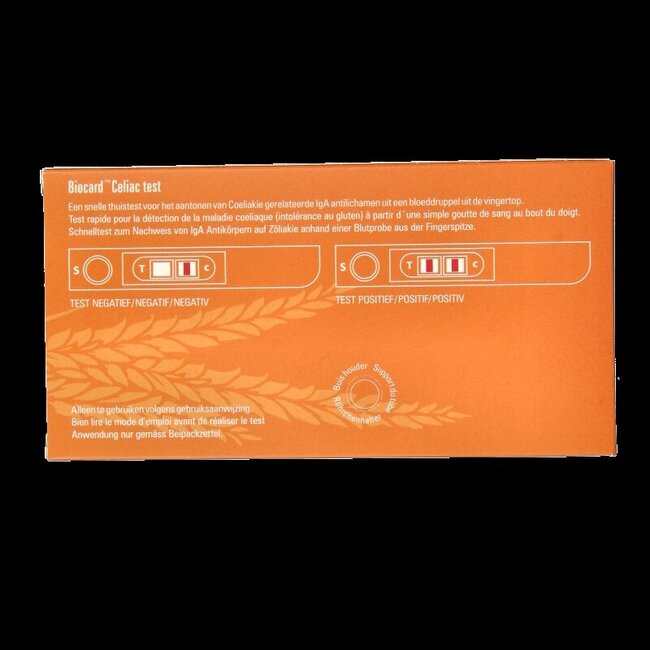 Biocard Coeliakie - gluten overgevoeligheid test 1 Stuks