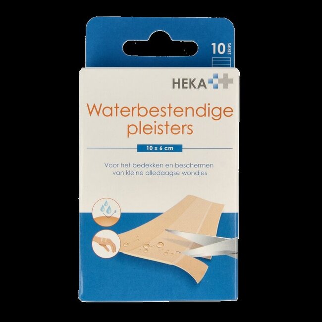 Waterbestendige pleisters 10 x 6cm 10 Stuks