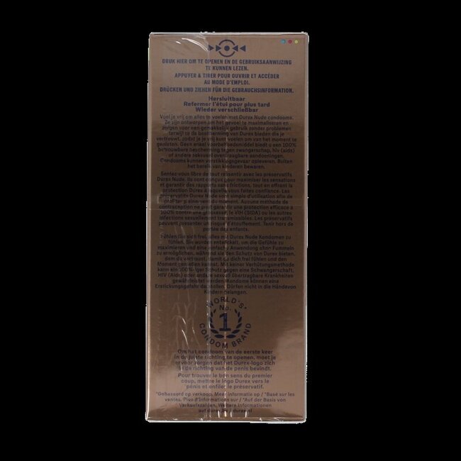 Préservatifs Durex Nude - 20 unités