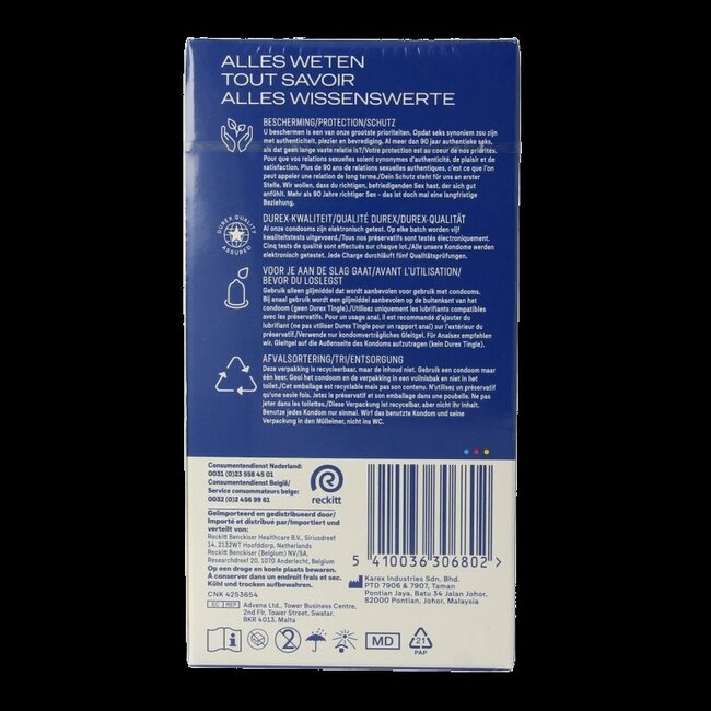 Préservatifs Durex XXL 12 Pièces