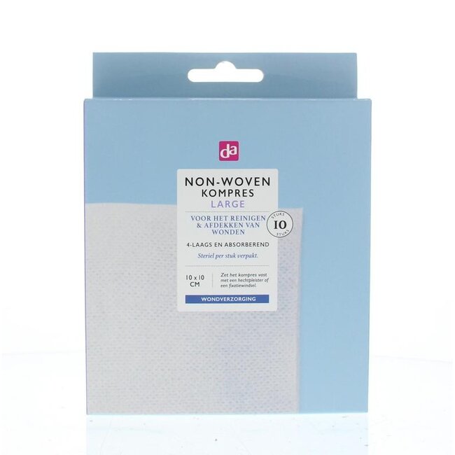 Kompres non-woven 10 x 10cm 10 Stuks
