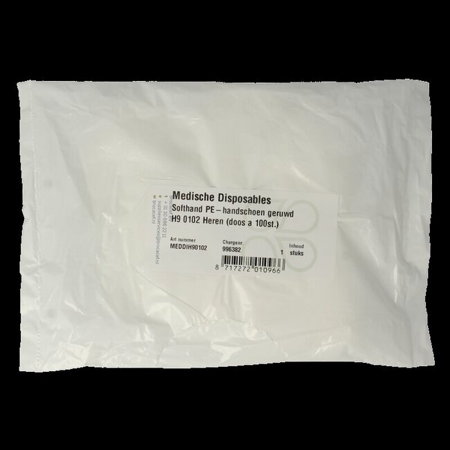 Onderzoekshandschoen soft polyester heren 100 Stuks