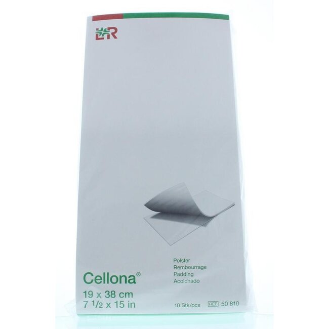 Polstervilt 19 x 38cm wit 10 Stuks