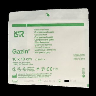 Gazin Gaaskompressen 10 x 10cm steriel 10 Stuks