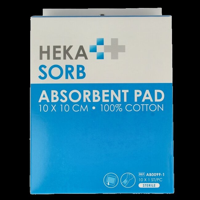 Absorberend verband steriel  10 x 10cm 10 Stuks
