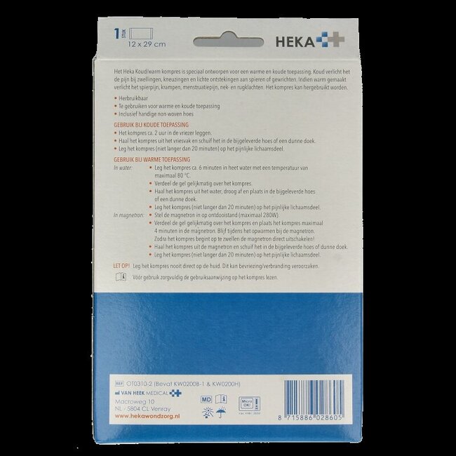 Heka Compresse chaud/froid 12 x 29 large 1 pièce