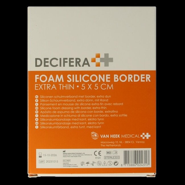 Decifera Foam border 5 x 5 cm 5 pièces