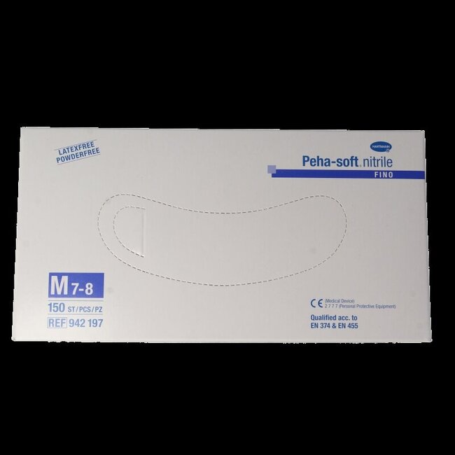 Peha soft nitril fino handschoen maat M 150 Stuks
