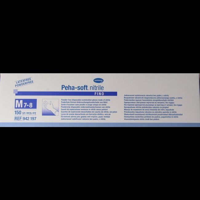 Hartmann Peha soft nitril fino handschoen maat M 150 Stuks
