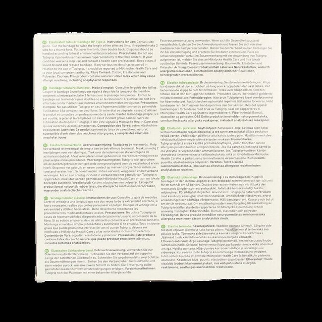 Tubigrip Bandage tubulaire élastique B 10 m x 6,25 cm blanc 1 pièce