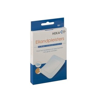 Hekaplast Eilandpleister border 6cm x 10cm steriel 10 Stuks