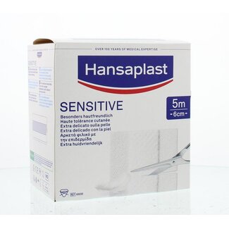Hansaplast Sensitive 5m x 6cm 1 Stuks