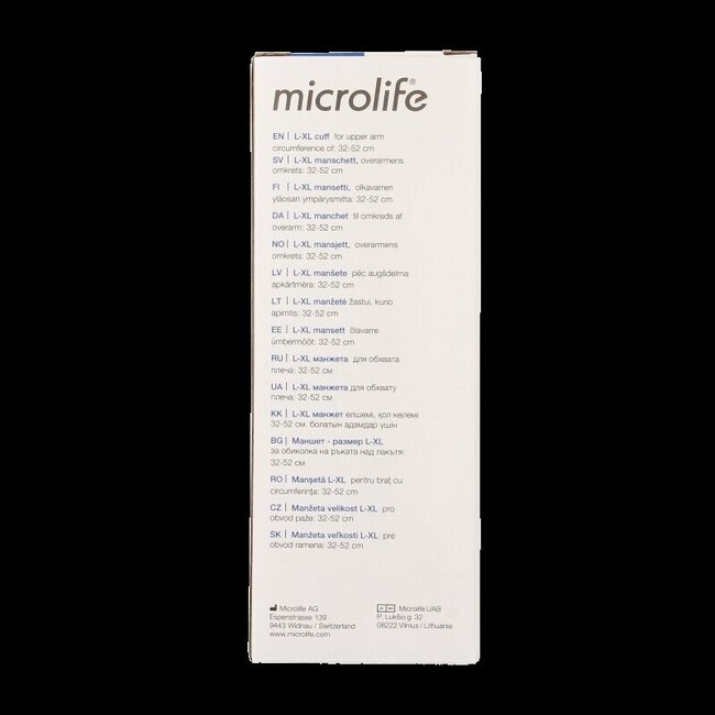 Microlife Manchet 32-52cm L-XL 1 Stuks