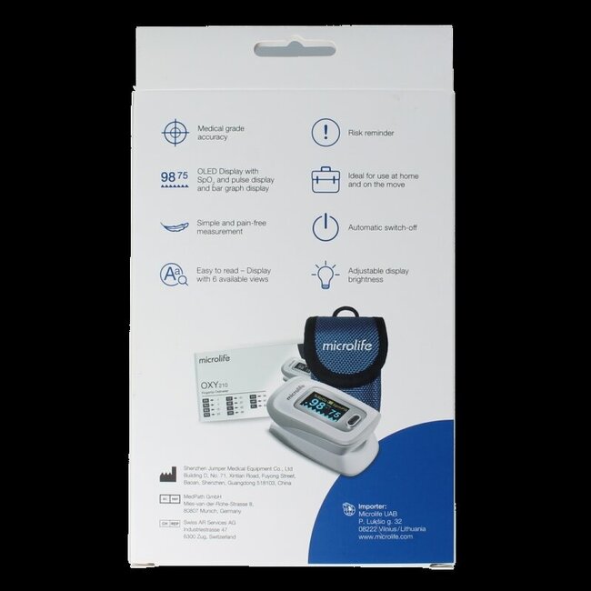 Microlife OXY210 Pulse oximeter 1 Stuks