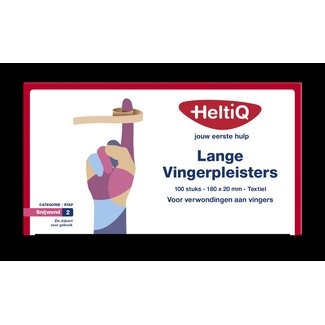 Heltiq Vingerpleister lang textiel 180 x 20mm 100 Stuks