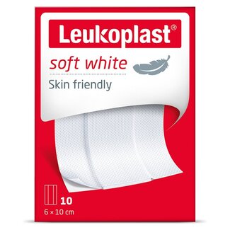 Leukoplast Soft white 8 x 10cm 10 Stuks